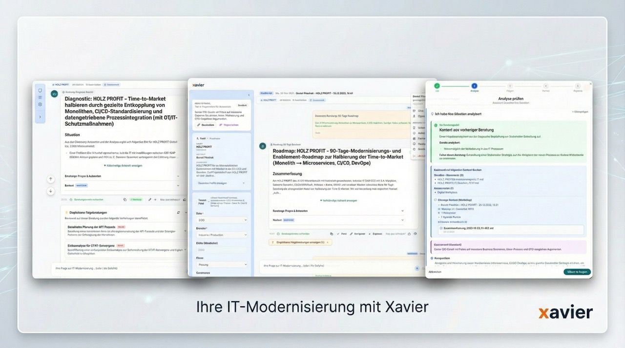 Xavier - Decision Intelligence für fundierte IT-Modernisierungsentscheidungen