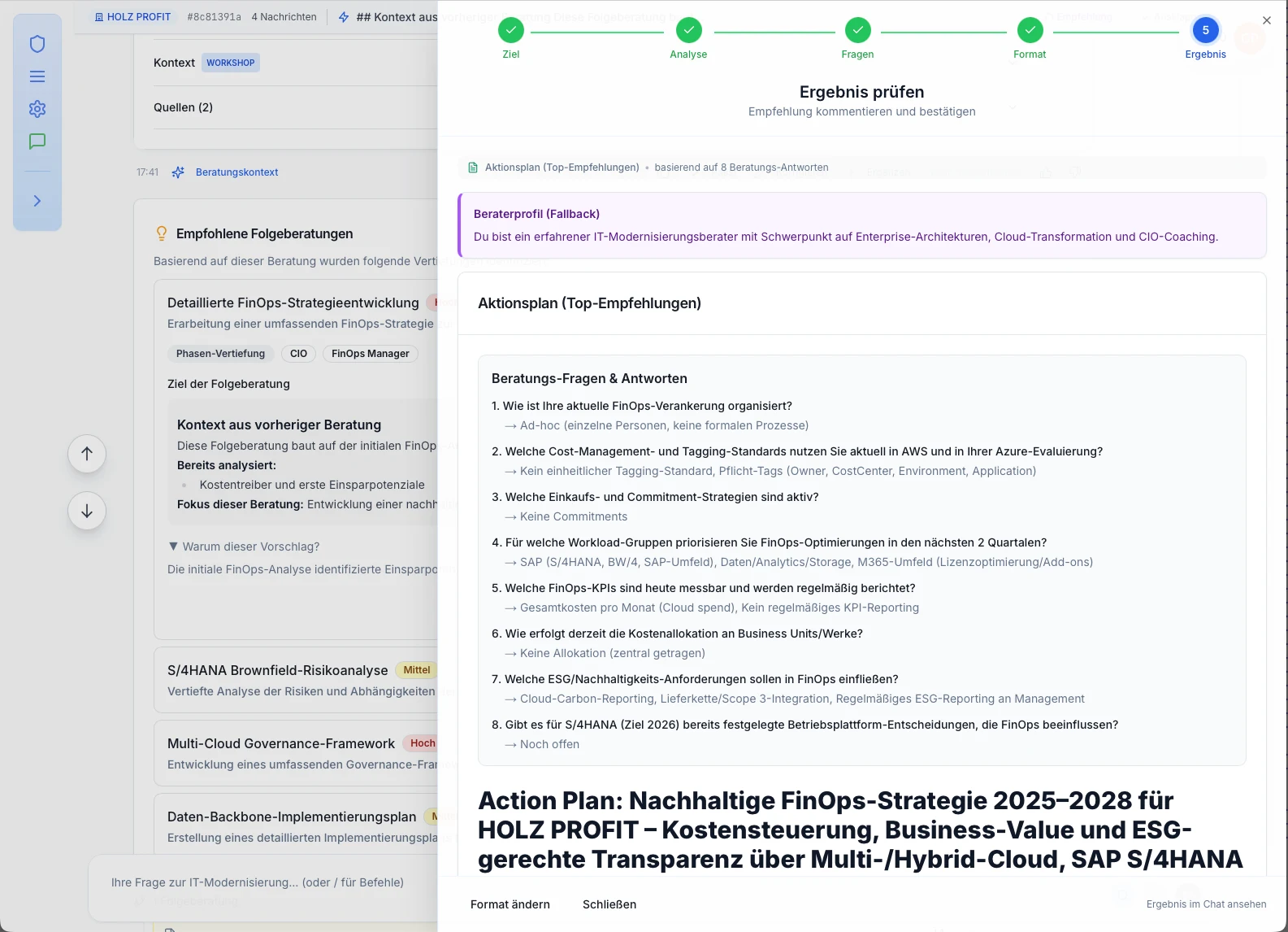 Xavier Ergebnis und Aktionsplan
